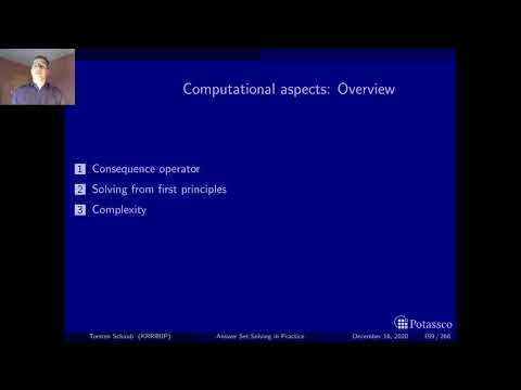 Answer set solving in practice, computational aspects, introduction