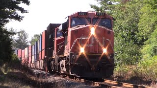 Elephant Power on a Short Stack Train CN 123 at Windsor Junction, NS