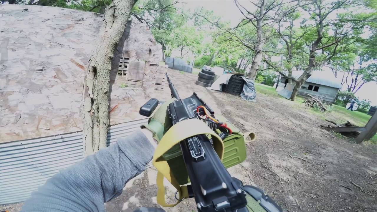 airsoft pkm action at southwest iowa field! 6/26/16 YouTube