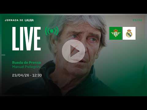 🚨 DIRECTO | Rueda de prensa de Manuel Pellegrini previa al #RealBetisRealMadrid ⚽💚 — football video