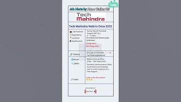 Tech Mahindra Walk-in drive 2025 | Service Desk & Technical Support Jobs (23rd–26th Sept) | Hyd...