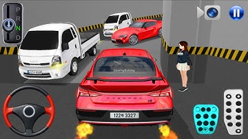 New Elantra N car Stuck in Parking Garage - 3D Driving Class 2025 - 3D Driving Class - Car Game