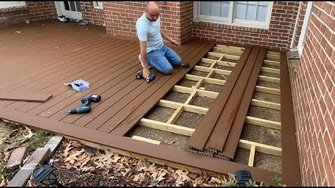 How To Install Picture Frame Trex Composite Decking on Concrete Slab / Backyard Makeover / DIY