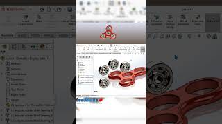 Fidget spinner in SOLIDWORKS #solidworks #cad #3dprinting