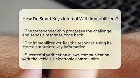 How Do Smart Keys Interact With Immobilizers? - Talking Tech Trends