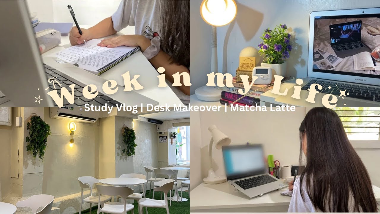 Study Vlog || Desk Makeover🎧 Unboxing🍃 Note-Taking📓