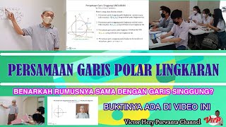 BENARKAH RUMUS PERSAMAAN GARIS SINGGUNG LINGKARAN SAMA DENGAN GARIS POLAR || BEGINI MEMBUKTIKANNYA‼