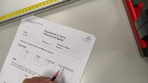 Experiment 2 - Velocity and speed / Part A