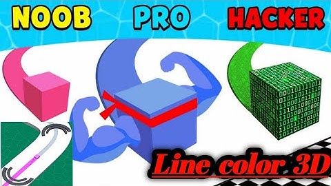 🔥Noob vs pro vs Hacker - Line color 3D🔥| line color 3D - walkthrough gameplay |