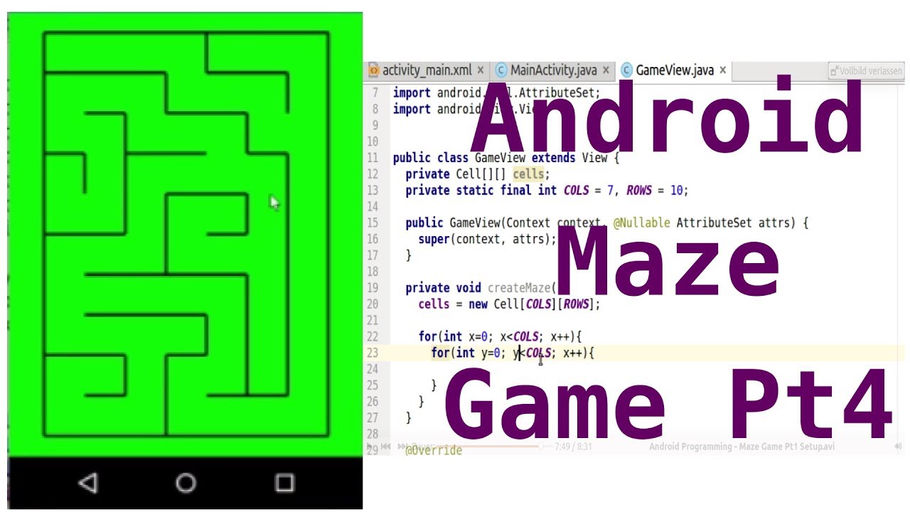 Android Programming - Maze Game Pt4 - Maze Details - YouTube