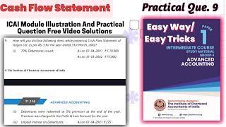 Practical Que 9 ICAI Module CA Inter|Cash Flow Statement Practical Que. 9 Advance Account|New Scheme