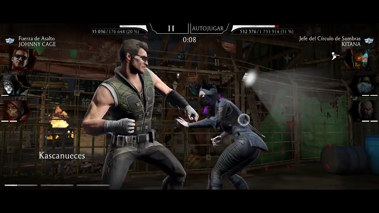 MK Mobile - Action Movie Normal Tower - Level 164 - 177 - Bosses C.O.S. Jax Briggs,Kitana & Kung Lao