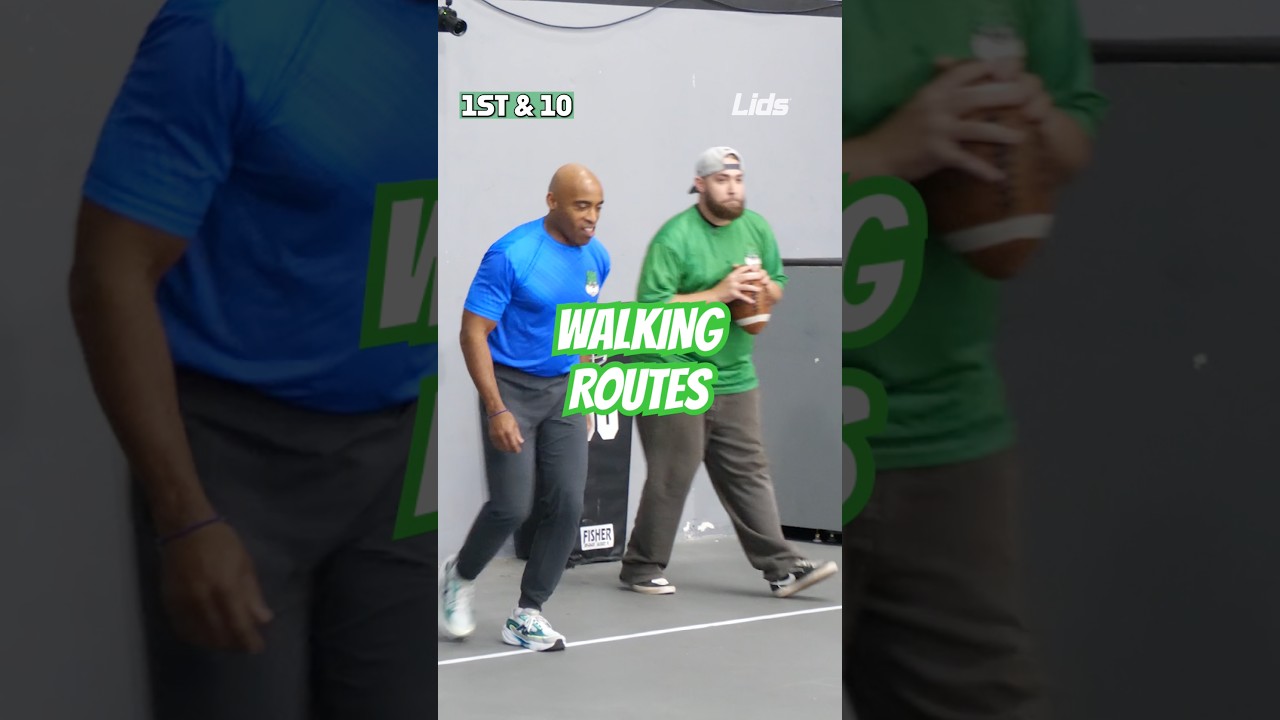 Pro football player vs wiffleball player but no running allowed
