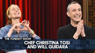 Chef Christina Tosi And Will Guidara Make Chocolate-Covered Strawberry Caramel Snaps Tonight Show
