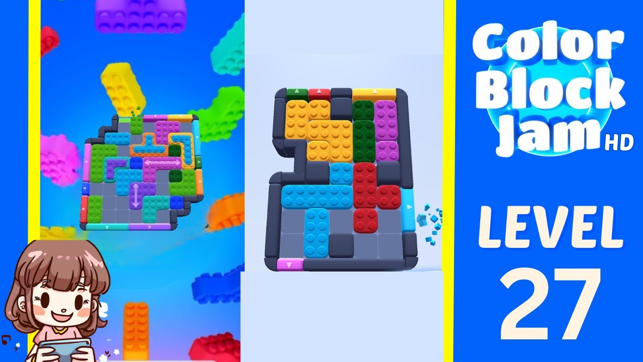 Color Block Jam Level 27 CherieGaming YouTube source opening frame