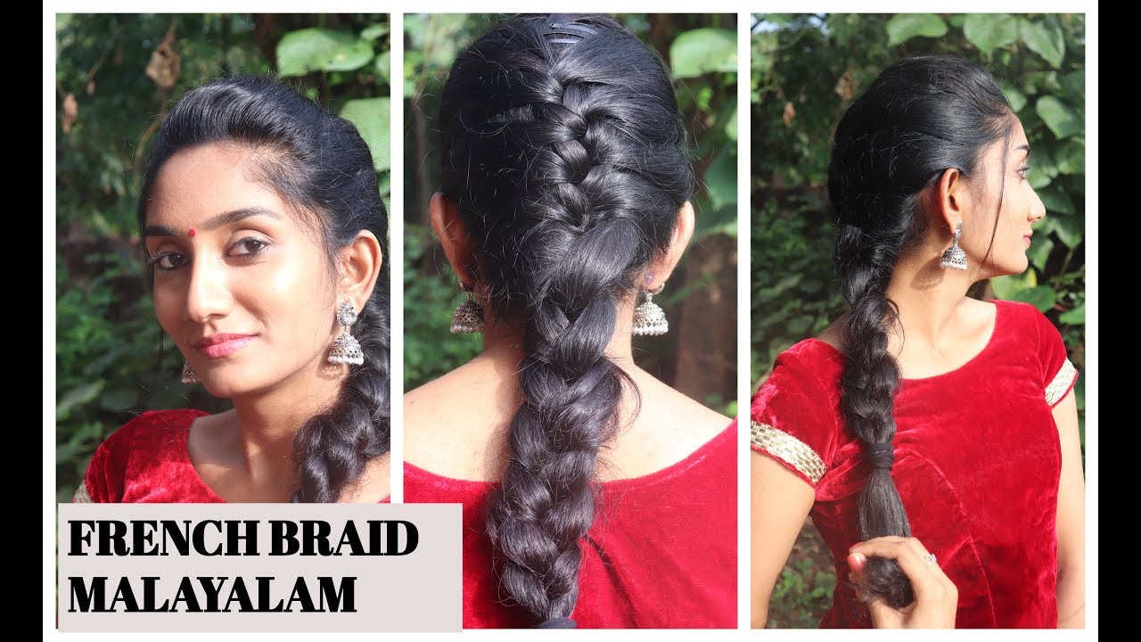 Onam saree | side braid | Jasmine hair style | Kerala look | kerala saree |  Jasmine hair, Side braid, Onam saree