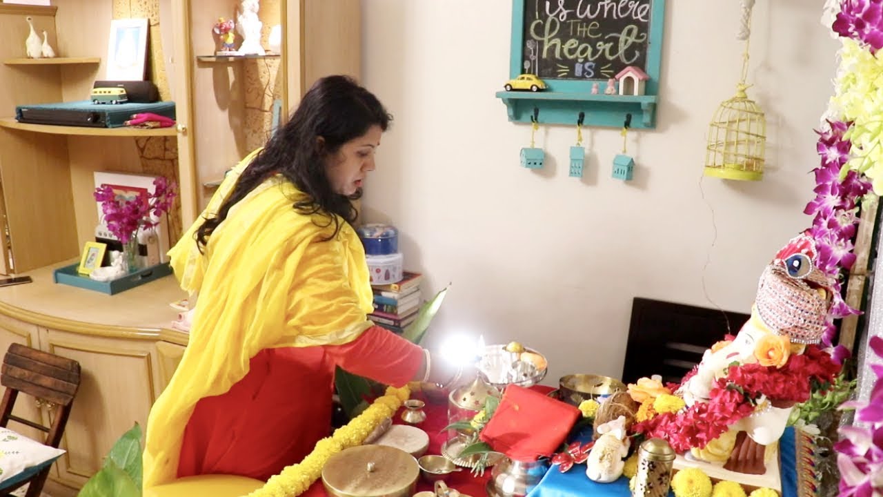 GANNU GI KI SPECIAL GIFT | Ganapati Festival 2019 Easy Eco Friendly Decoration Ideas At Home | Day 1