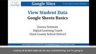View Student Data in Google Sheets (with captions)