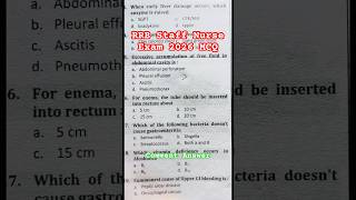 RRB Staff Nurse Exam 2026 MCQ | Nursing Superintendent Exam Questions 2026 | #rrb #rrbnursingexam