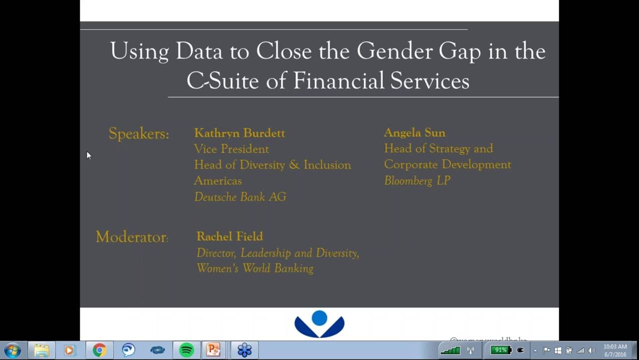 Webinar: Using Data to Close the Gender Gap in the C-Suite of Financial Services