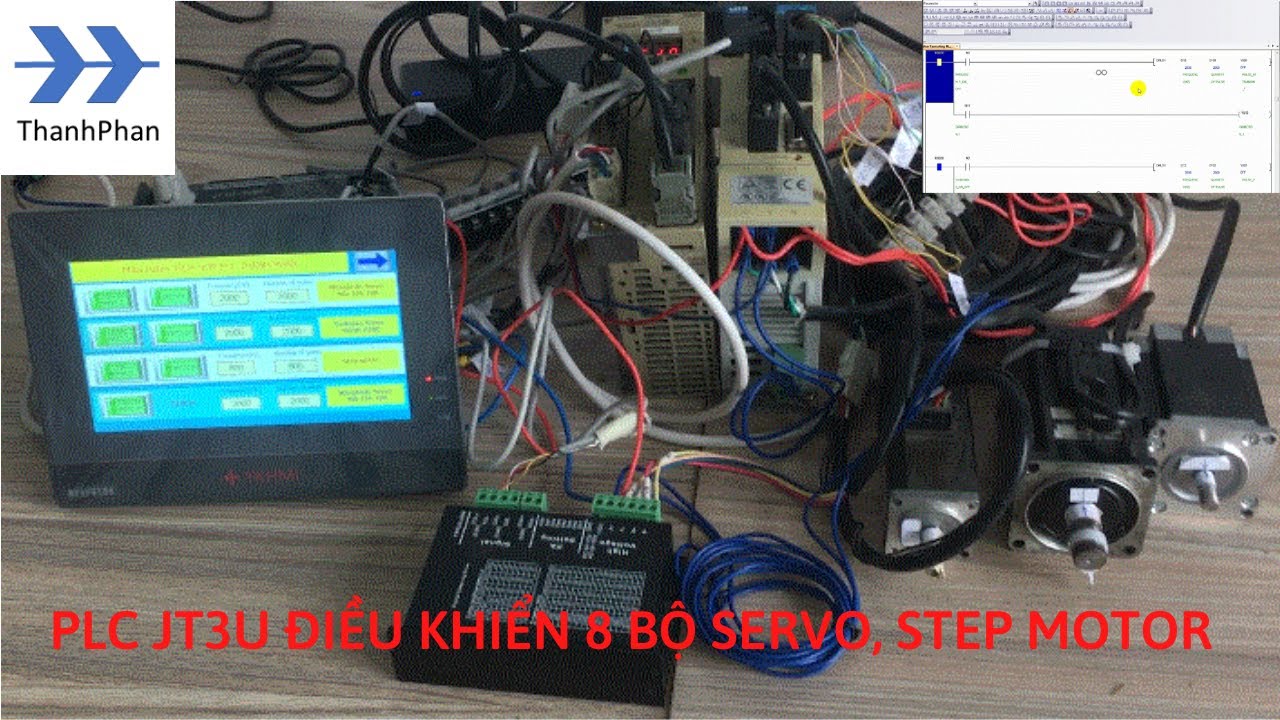 PLC JT3U điều khiển 8 trục, 8 bộ servo và step motor