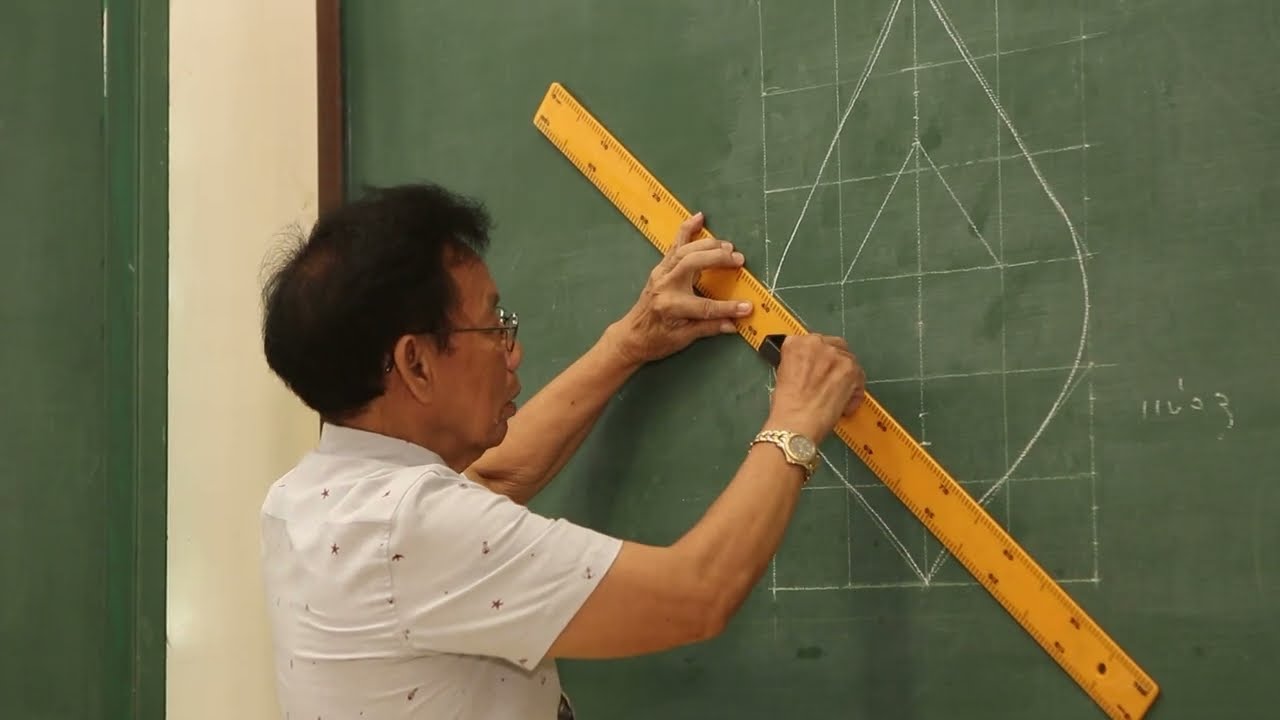 พื้นฐานลายไทย ตอนที่ 3/4 ลายพุ่มข้าวบิณฑ์ ครูเสน่ห์ หลวงสุนทร