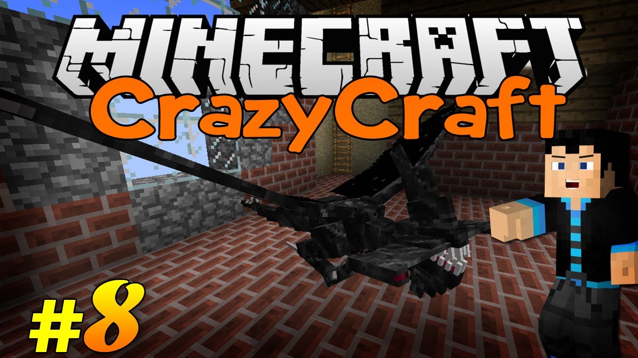 Minecraft CrazyCraft: Modded Survival - Ep8 - BEST NIGHTMARE BOSS FIGHT! (w/ StrauberryJam)