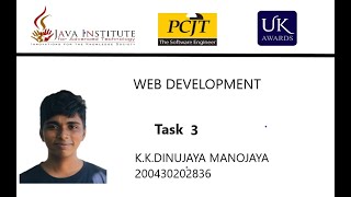 Web Programming || Task 3