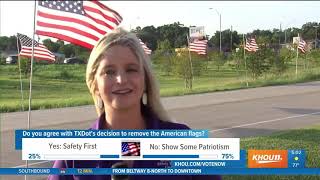 TxDOT asks Port Neches business to remove American flags