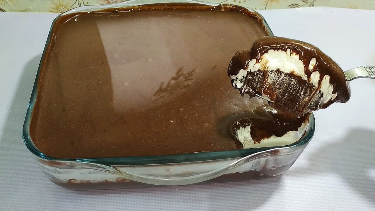 عندك نصف لتر حليب وكوب دقيق حضري تحليه بارده في 10دقايق بدون فرن ولا بيض ولا مجهود