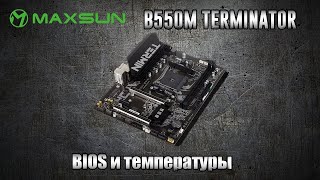 Maxsun AMD B550M Terminator AM4 Bios и температуры под нагрузкой