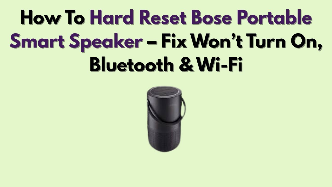 Как выполнить полный сброс настроек портативной смарт-колонки Bose — решение проблемы с включение...