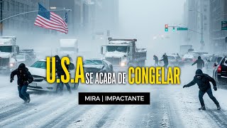 Horror en U.S.A , mira como se congela todo! Esto ya empezó fuerte