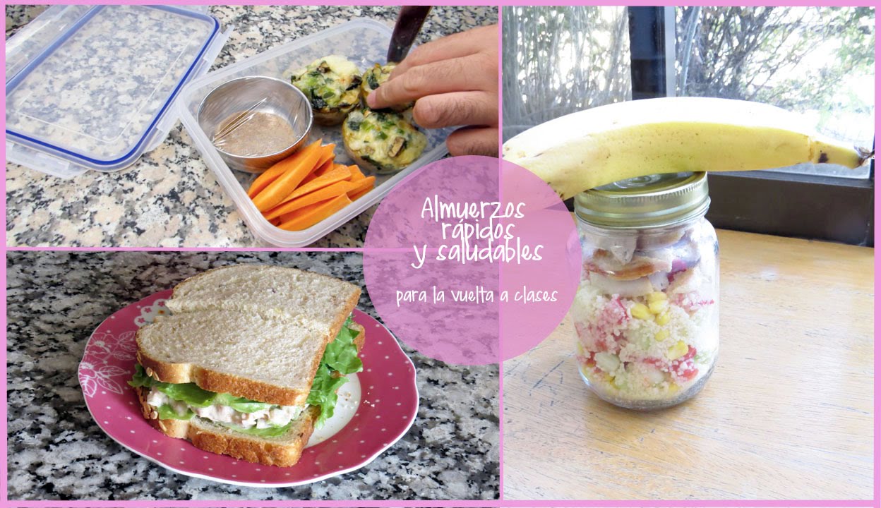 Almuerzos rápidos y saludables para la vuelta a clases ♥ Lmaquillaje