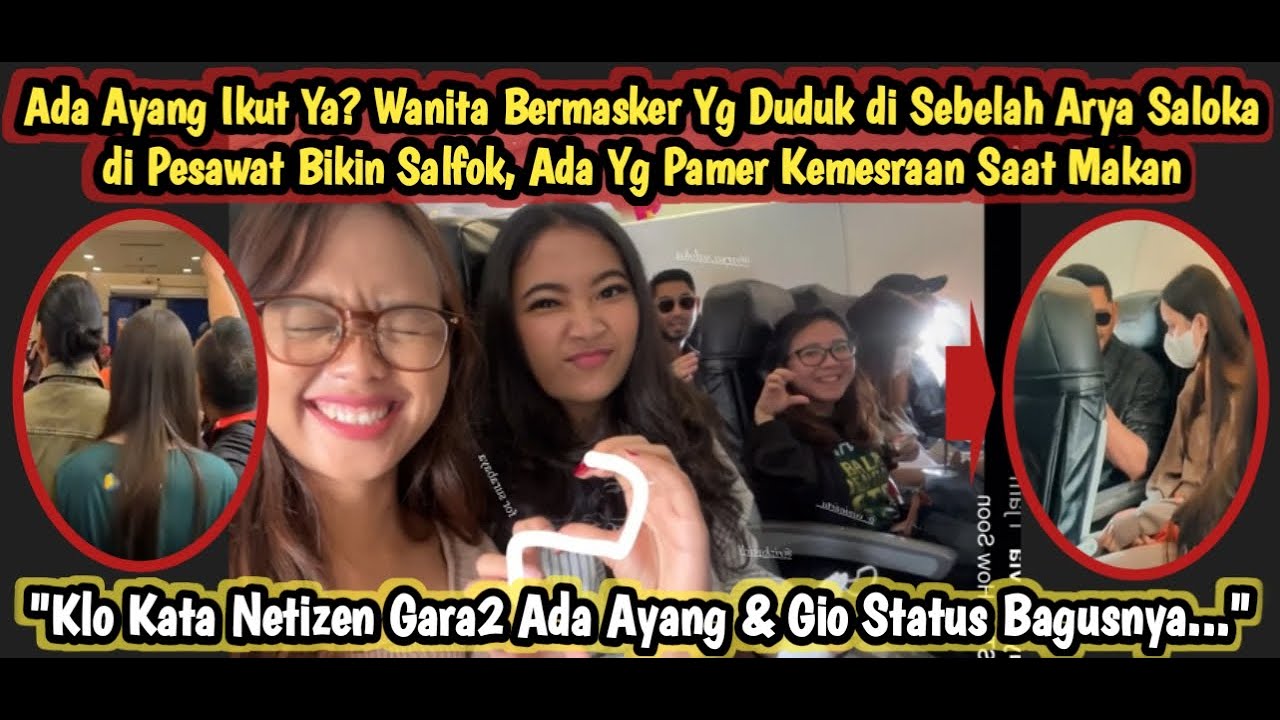 ADA AYANG? Wanita Bermasker di Sebelah Arya Saloka di Pesawat & Kedekatan di Bandara Bikin Salfok