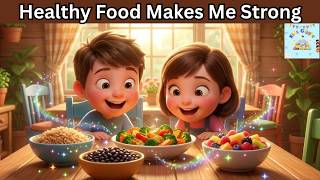 Healthy Food Makes Me Strong | New Fun Nursery Rhyme for Kids Cartoon Animation Rhymes for Children