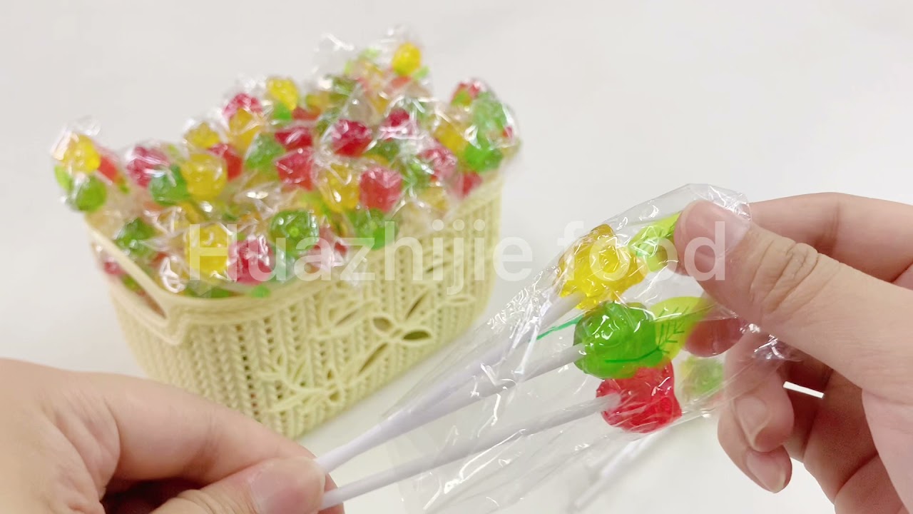 3 in 1 flower shape lollipop hard candy FOR SALE