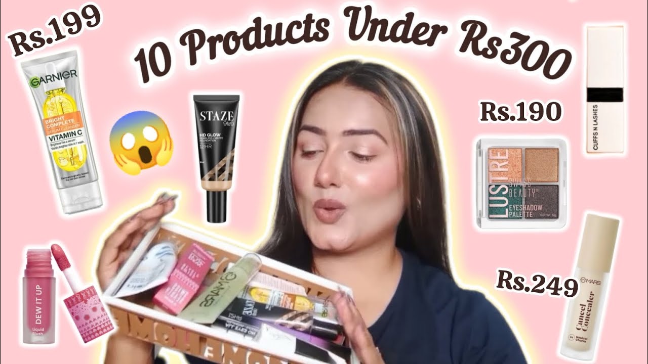 Top 10 Beauty Products Under Rs.300/-😱 || MAKEUP & SKINCARE Must Have Products || NimShine