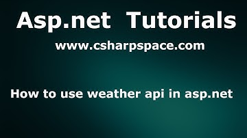 How to use weather api in asp.net