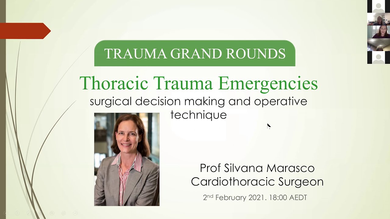 Trauma Grand Rounds Thoracic Trauma Emergencies YouTube