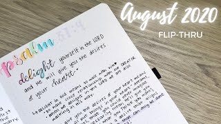 August 2020 Christian Bullet Journal Flip-Through | Bible Study Journal
