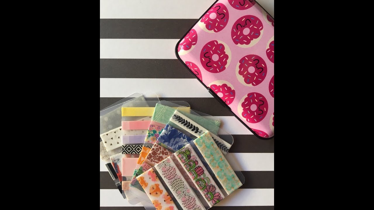 Tutorial para llevar contigo tus washitape preferidos con este tarjetero de alehop scrapbooking tiendas