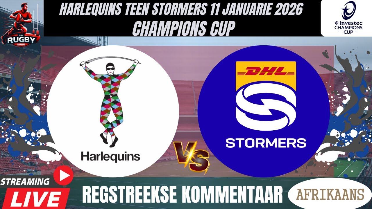 Harlequins vs Stormers 2026 Live Commentary In Afrikaans