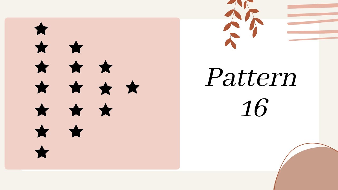 Diamond Star Pattern In Python 16 Patten 16 , right side half diamond star pattern using python. - YouTube