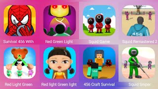 Survival 456 With Super Hero, Red Green Light, Squid Game Challenge, Squid Game Remastered 2