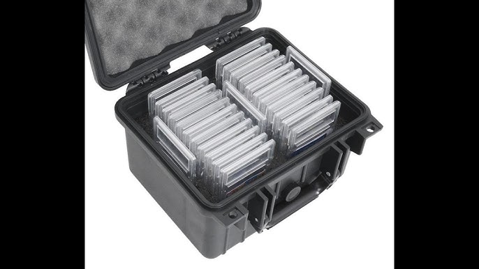 CASEMATIX Graded Card Case Compatible with 90+ BGS PSA FGS Graded Sports  Trading Cards, Waterproof Graded Slab Card Storage Box