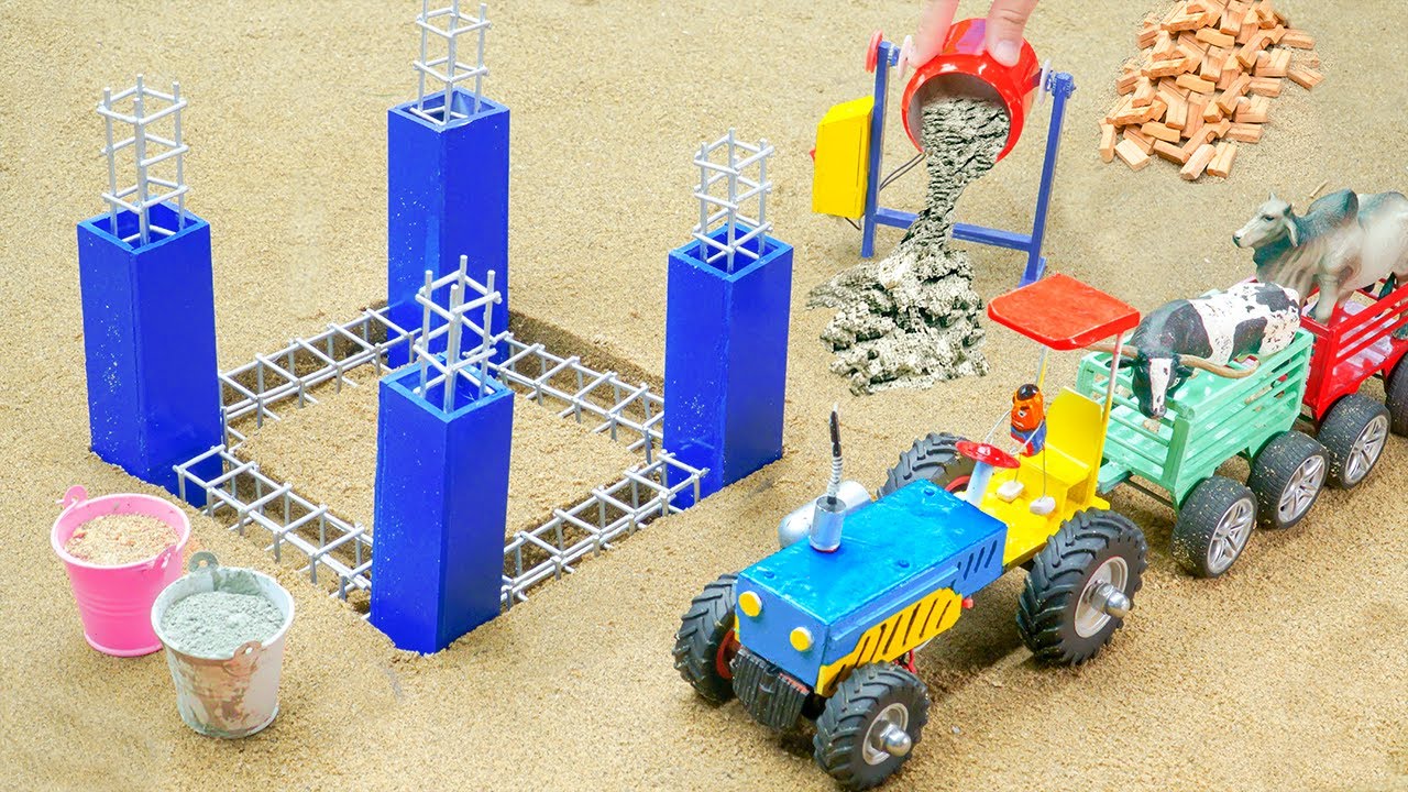 DIY Mini Cattle Barn Construction Enhancing Agricultural Growth Creative Builds | Gogo Diy Tractor