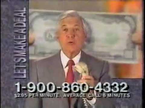 900 number uhd Let's Make a Deal phone game ad #3 w/Monty Hall, 1992