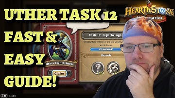 How to Complete Uther Task 12 Destroy three enemies using Avenging Wrath (Hearthstone Mercenaries)