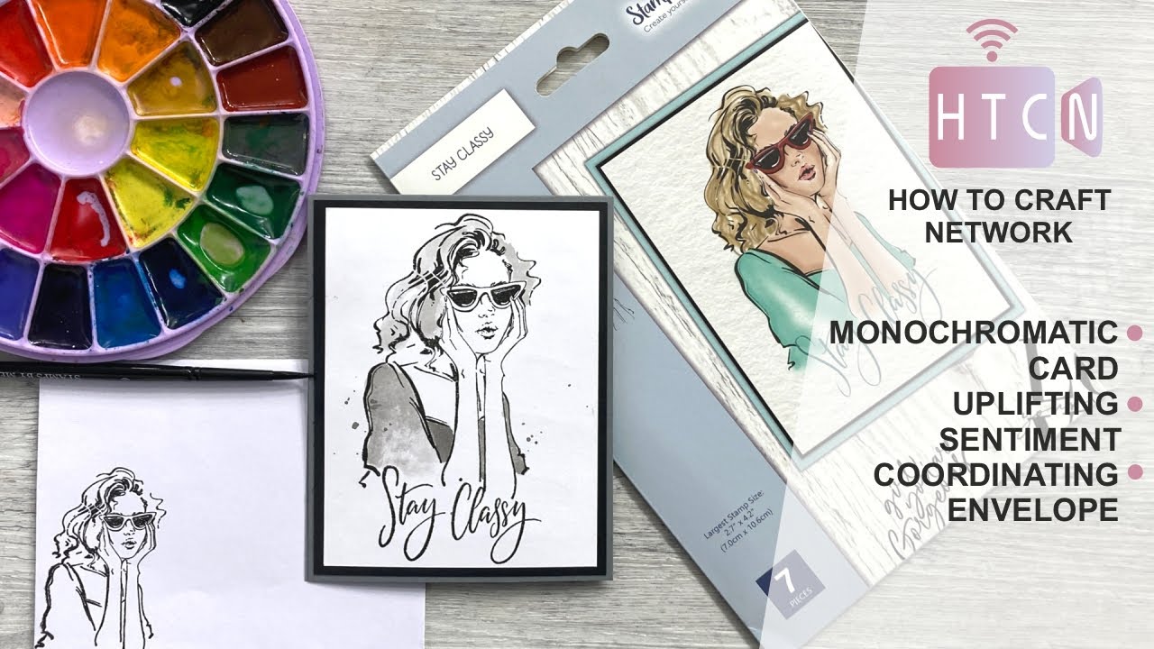 MONOCHROMATIC CARD - UPLIFTING SENTIMENT - COORDINATING ENVELOPE - HANDMADE CARDS - QUICK!